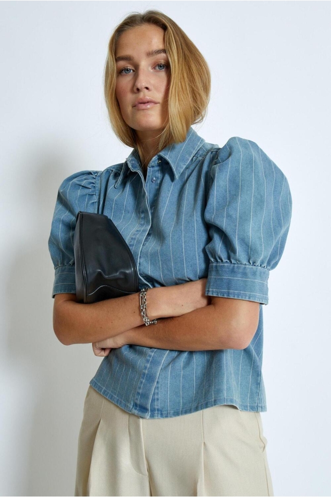 PRIA SHORT SLEEVE SHIRT MI6534 001 LIGHT DENIM